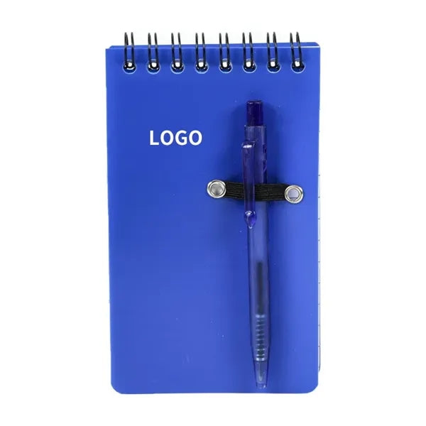 Pocket Mini PP Cover Memo Notebook With Pen Notepad