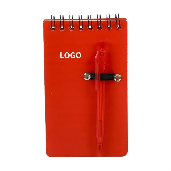 Pocket Mini PP Cover Memo Notebook With Pen Notepad