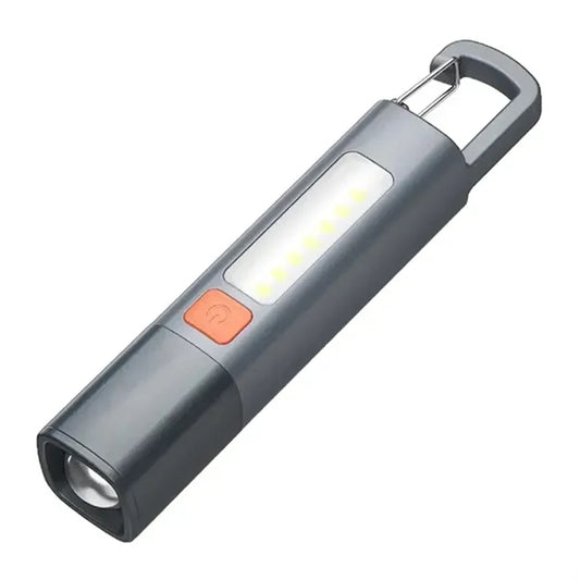 Rechargeable COB LED Flashlight With Carabiner