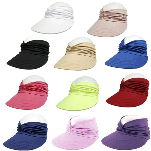 Wide Brim Sun Visor Twist Headband