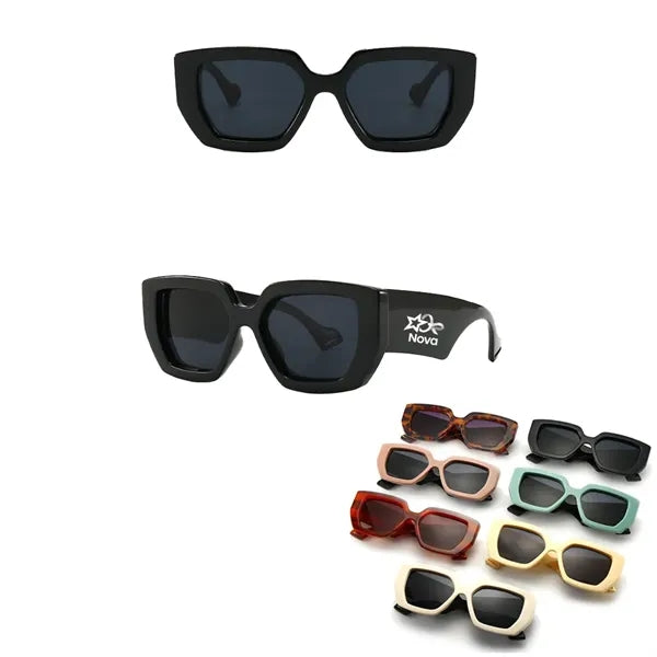 UV Protection Unisex Vintage Square Sunglasses