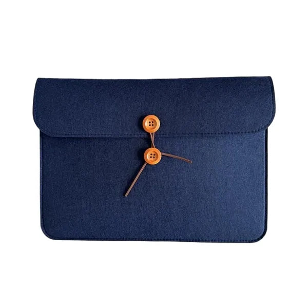 Felt A4 File Bag Document Pocket Button Closure Conference