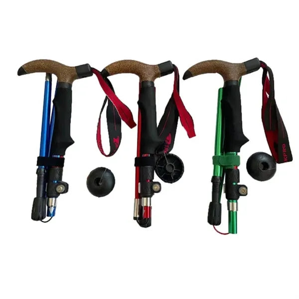 FoldingTrekking Pole, Adjustable Aluminum Hiking Stick