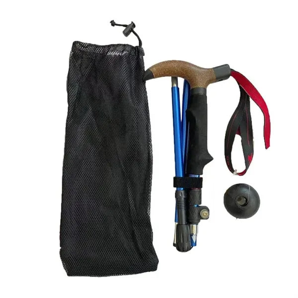 FoldingTrekking Pole, Adjustable Aluminum Hiking Stick