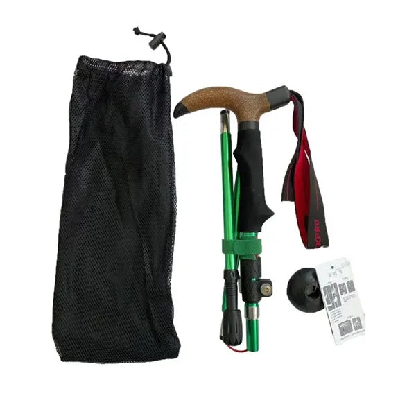 FoldingTrekking Pole, Adjustable Aluminum Hiking Stick