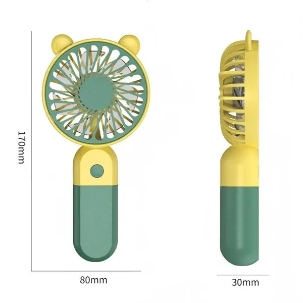Macaron Color Portable Handheld Fan 3 Speeds Ultra Quiet