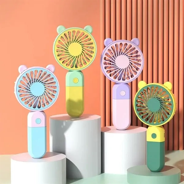 Macaron Color Portable Handheld Fan 3 Speeds Ultra Quiet