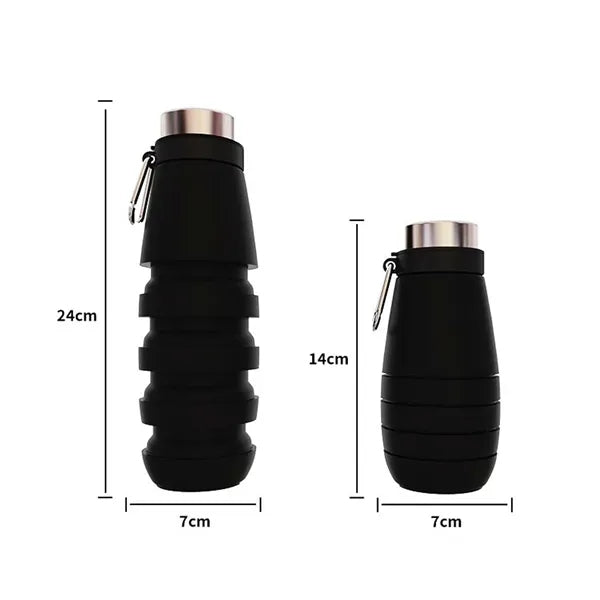 18 oz Silicone Collapsible Water Bottle