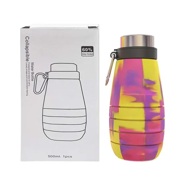 18 oz Silicone Collapsible Water Bottle