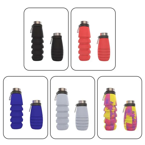 18 oz Silicone Collapsible Water Bottle