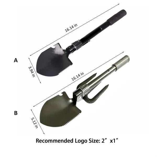 Portable Mini Survival Shovel with Foldable Design