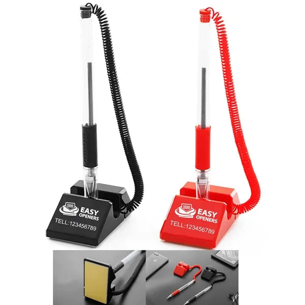 Counter Pen Set with Base for Bank & Office