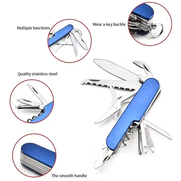 11 in 1 Stainless Steel Folding Multi Tool Pocket Knife