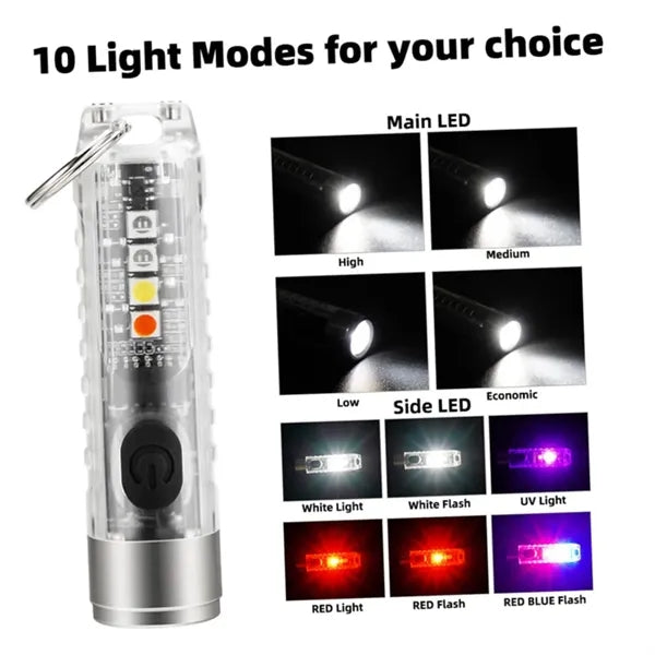 Mini LED Keychain Flashlight Portable Camping Torch