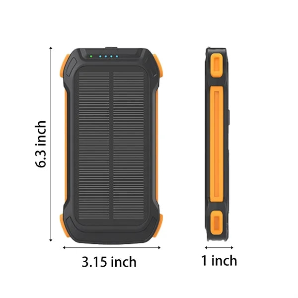 10000mAh Solar Power Bank Wireless Fast Charging With Light
