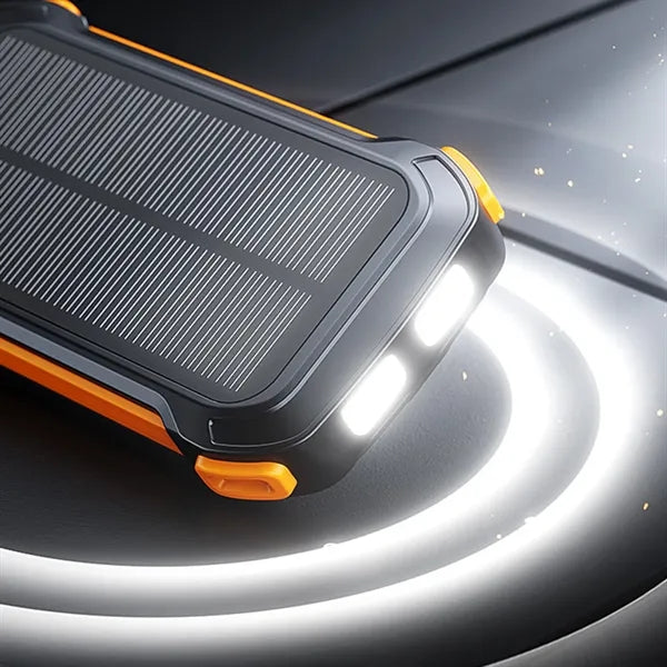 10000mAh Solar Power Bank Wireless Fast Charging With Light