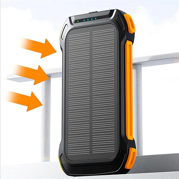 10000mAh Solar Power Bank Wireless Fast Charging With Light