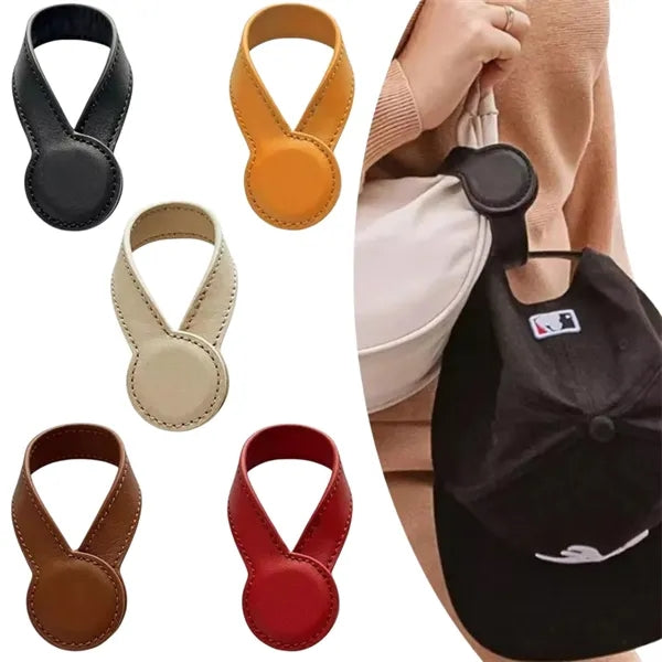 Hat Clip Leather Cap Holder for Bag Strap Travel Use