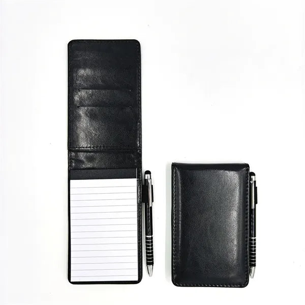 A7 Leather Pocket Notepad Holder & Pen Set