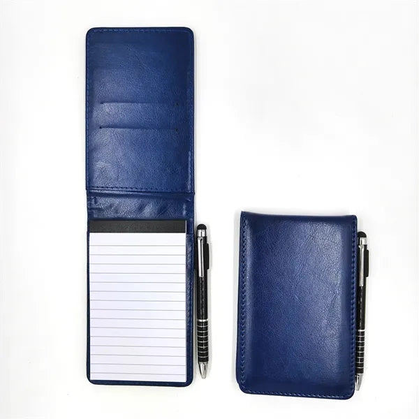 A7 Leather Pocket Notepad Holder & Pen Set