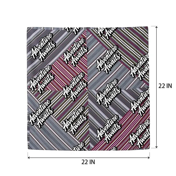 Full Color Sublimated Fleecy Touch Bandanna for Outdoor Use
