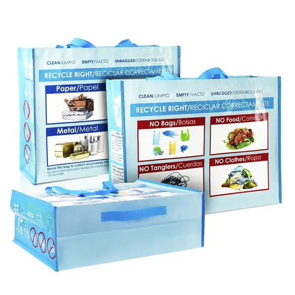 Full-Color Laminated Non-Woven Recycling Bag 19x15x7