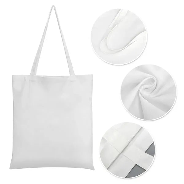 8Oz Sublimated Poly Canvas Tote Bag