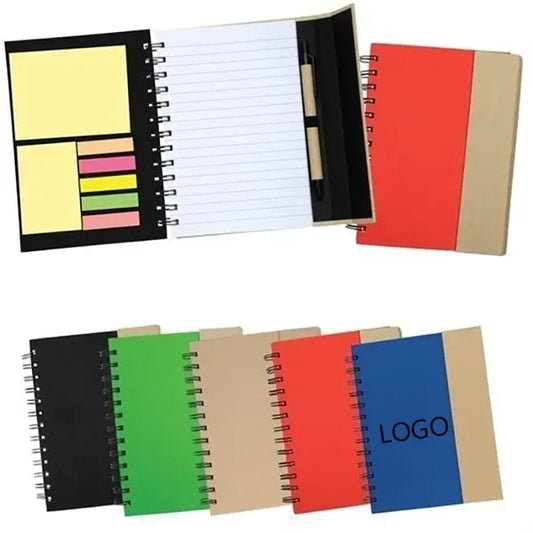 Combination Sticky Note Sticker Hardcover Coil Book