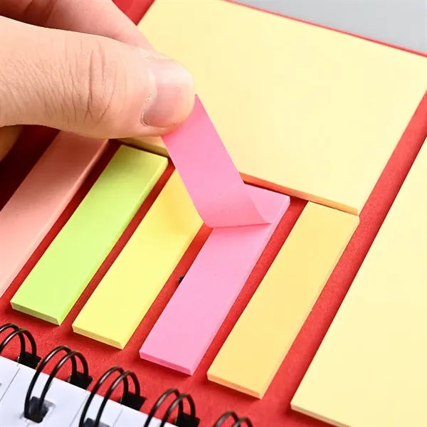 Combination Sticky Note Sticker Hardcover Coil Book