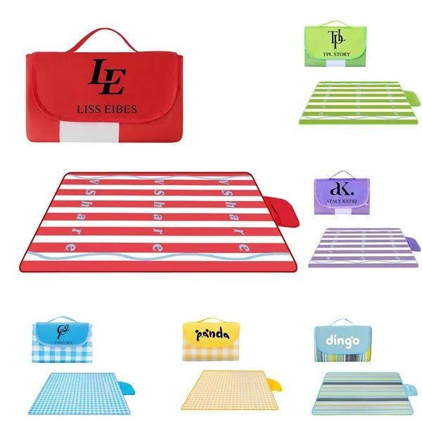 Logo Picnic Blanket Mat, Oxford Cloth, 78.7"x78.7"