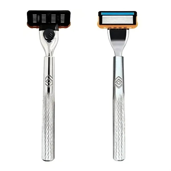 Metal Handle Manual Shaver 6 Layer Replaceable Blade Razor