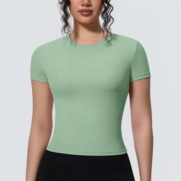 New Women's Sports T-Shirt Naked Feeling Slim Fit Short Slee