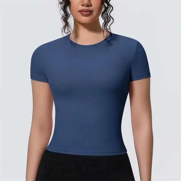New Women's Sports T-Shirt Naked Feeling Slim Fit Short Slee