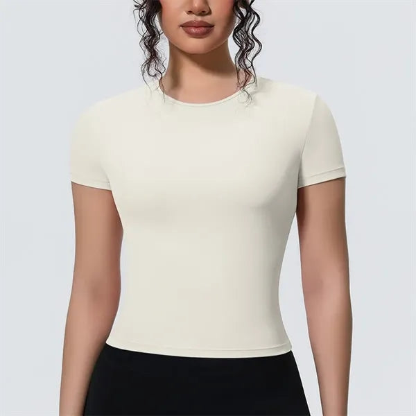 New Women's Sports T-Shirt Naked Feeling Slim Fit Short Slee