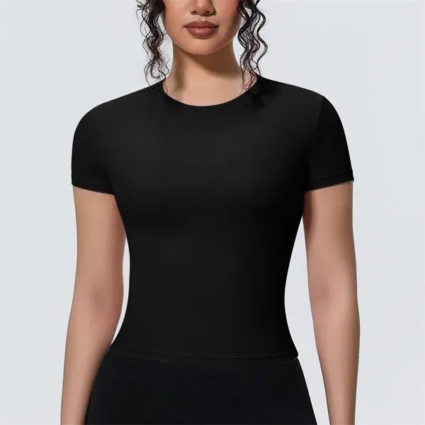 New Women's Sports T-Shirt Naked Feeling Slim Fit Short Slee