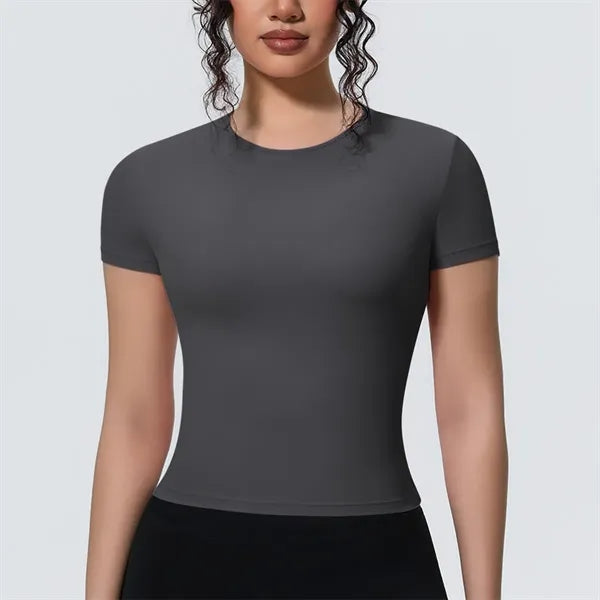 New Women's Sports T-Shirt Naked Feeling Slim Fit Short Slee