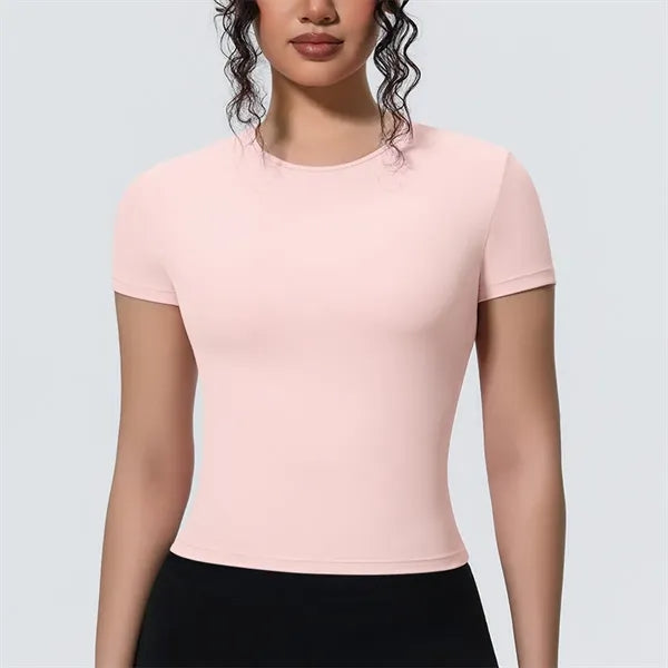 New Women's Sports T-Shirt Naked Feeling Slim Fit Short Slee