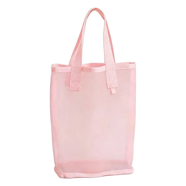 Breathable Mesh Cosmetic Tote Bag Large Capacity Travel Wash