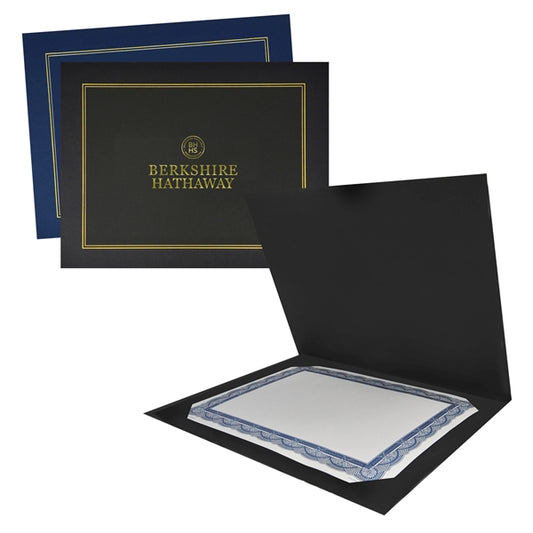 2-Fold Presentation folder with gold foil Border
