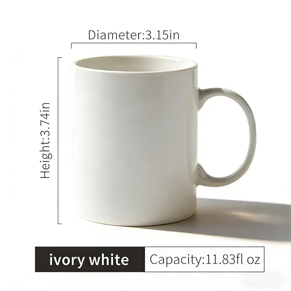 Logo 11oz Solid Color Ceramic Coffee Mug, Personalize