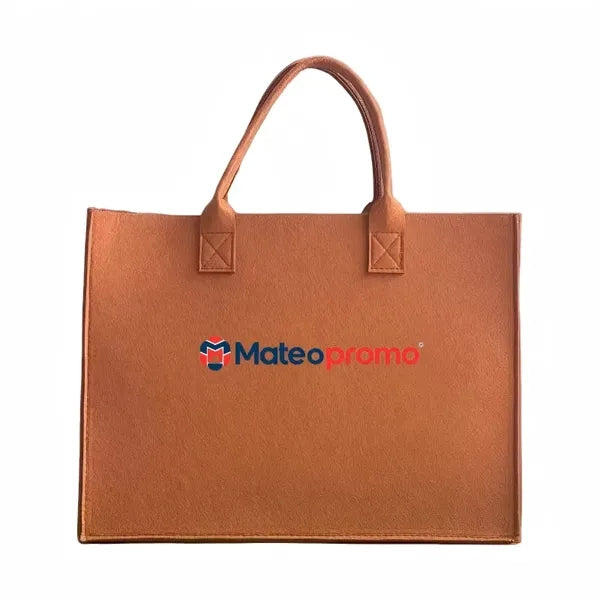 Logo Felt Tote Bag Large Capacity Minimalist Shopper