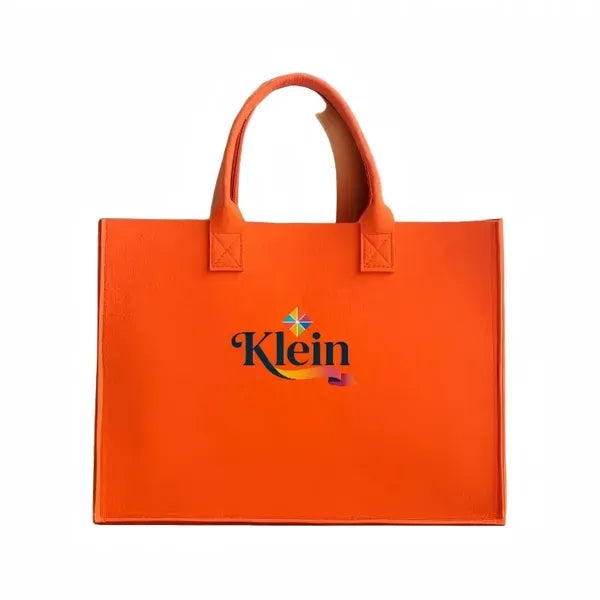 Logo Felt Tote Bag Large Capacity Minimalist Shopper
