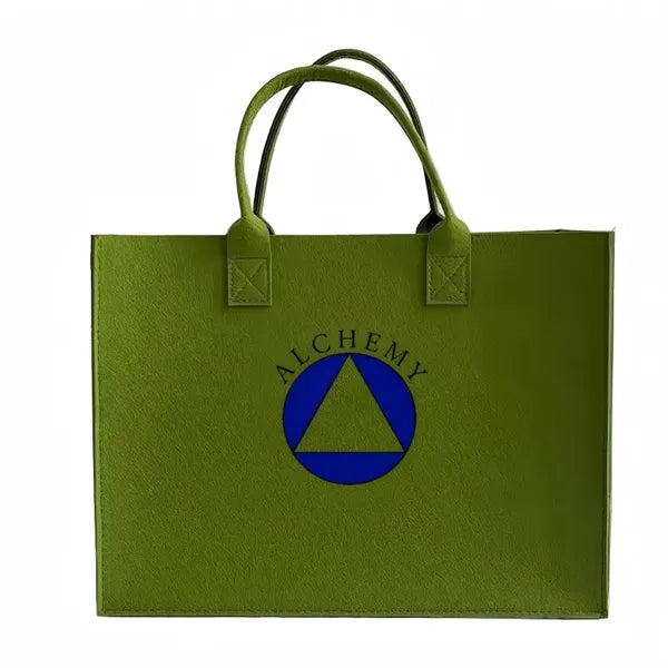 Logo Felt Tote Bag Large Capacity Minimalist Shopper