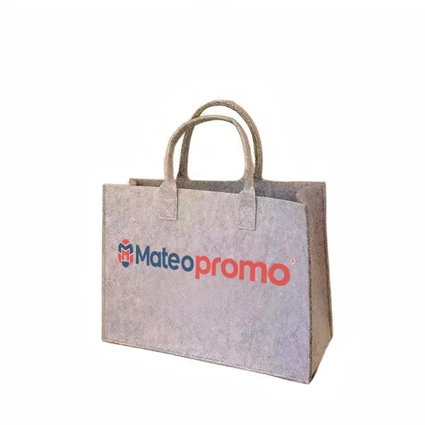 Logo Felt Tote Bag Large Capacity Minimalist Shopper