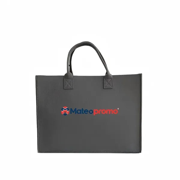 Logo Felt Tote Bag Large Capacity Minimalist Shopper