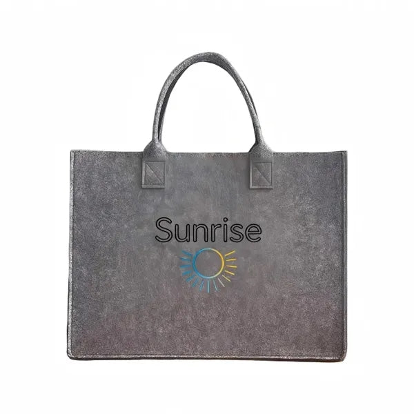 Logo Felt Tote Bag Large Capacity Minimalist Shopper