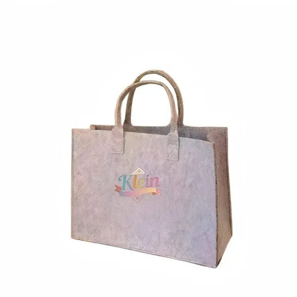 Logo Felt Tote Bag Large Capacity Minimalist Shopper