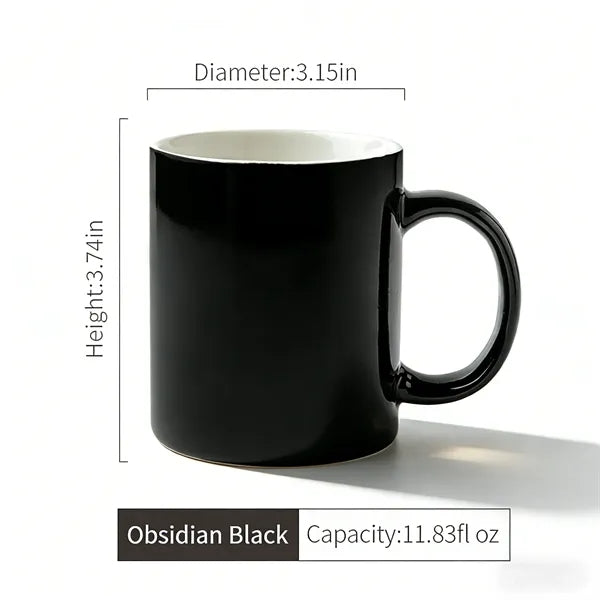 Logo 11oz Solid Color Ceramic Coffee Mug, Personalize