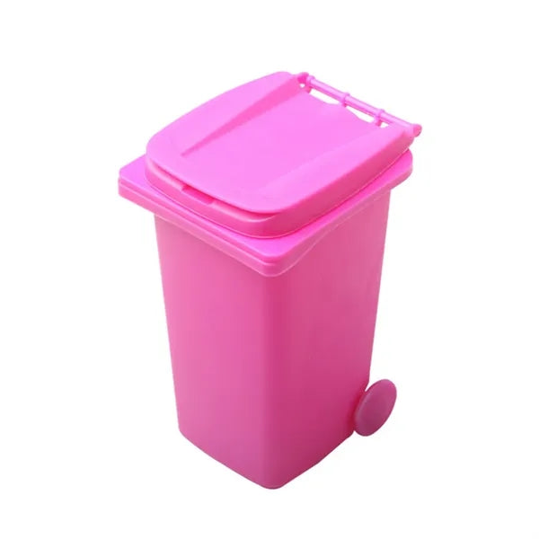 Plastic trash can pen holder