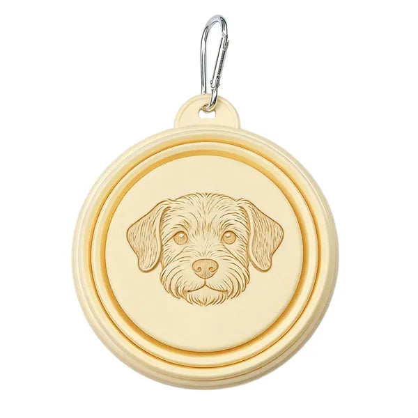 Logo Collapsible Dog Bowl 28OZ Portable Pet Travel B